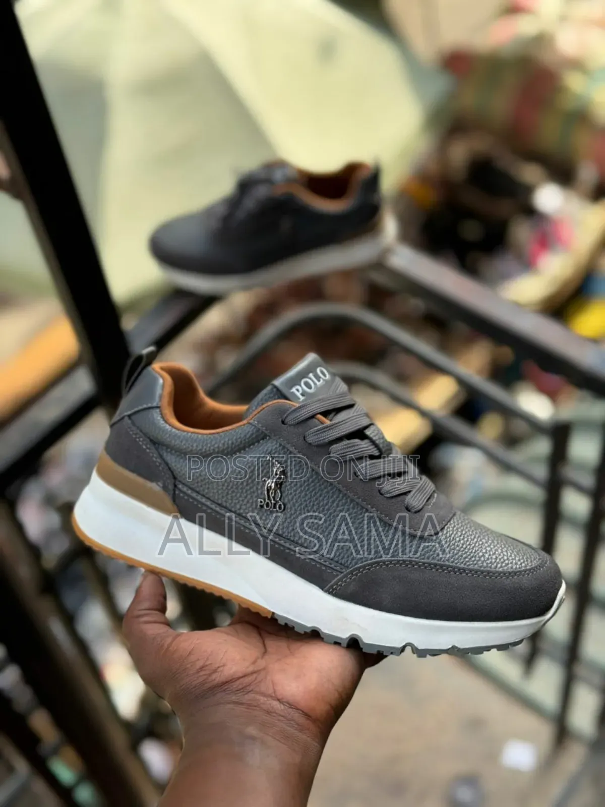 Memen's Sneakers Brand Polo Material Leather