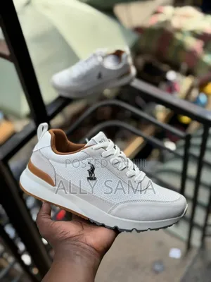 Memen's Sneakers Brand Polo Material Leather