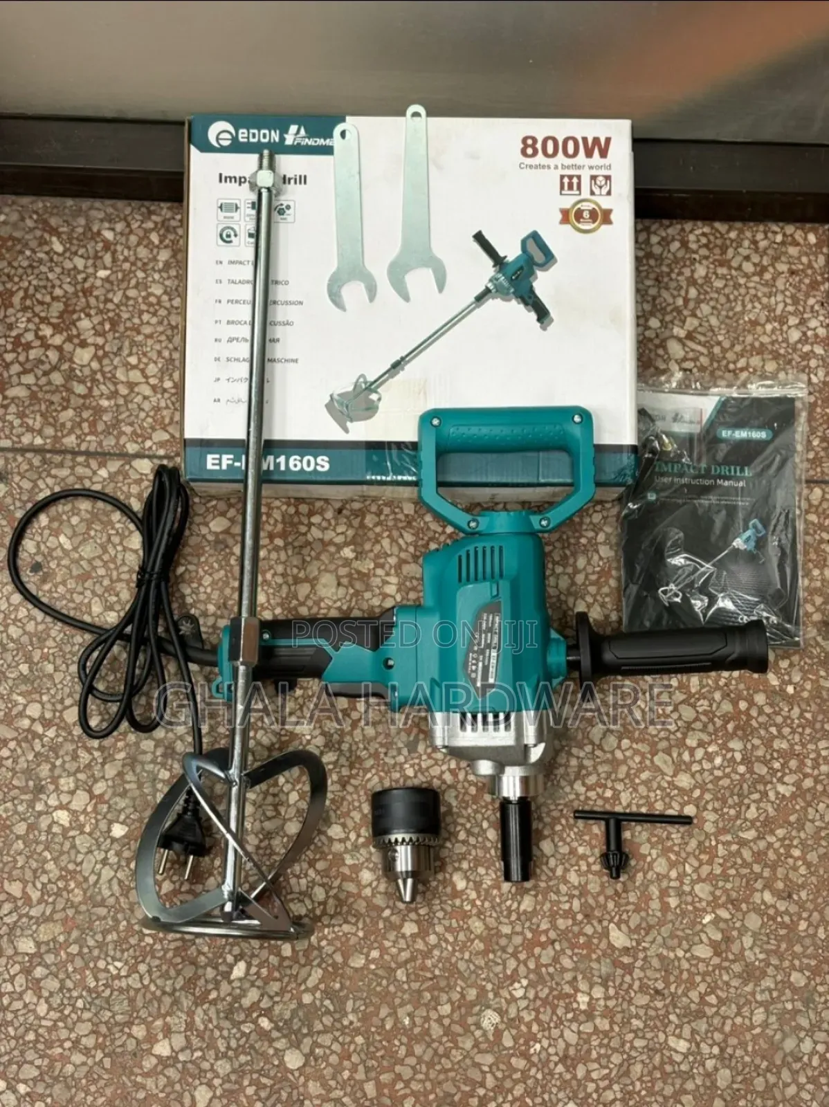 Mixer Drill Edon-Findme Ef-Em160s 2 in 1 Machine