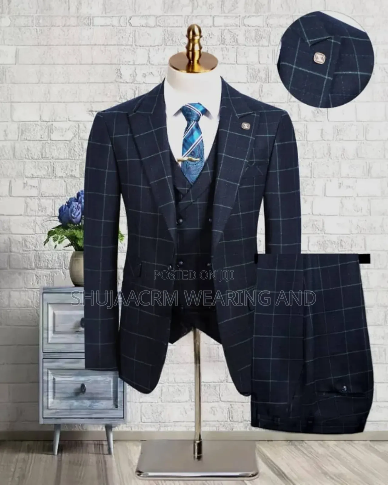 Brownish Mens Suit Black Smart