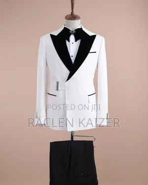 Crisp White Classic Formal Western-Style Suits