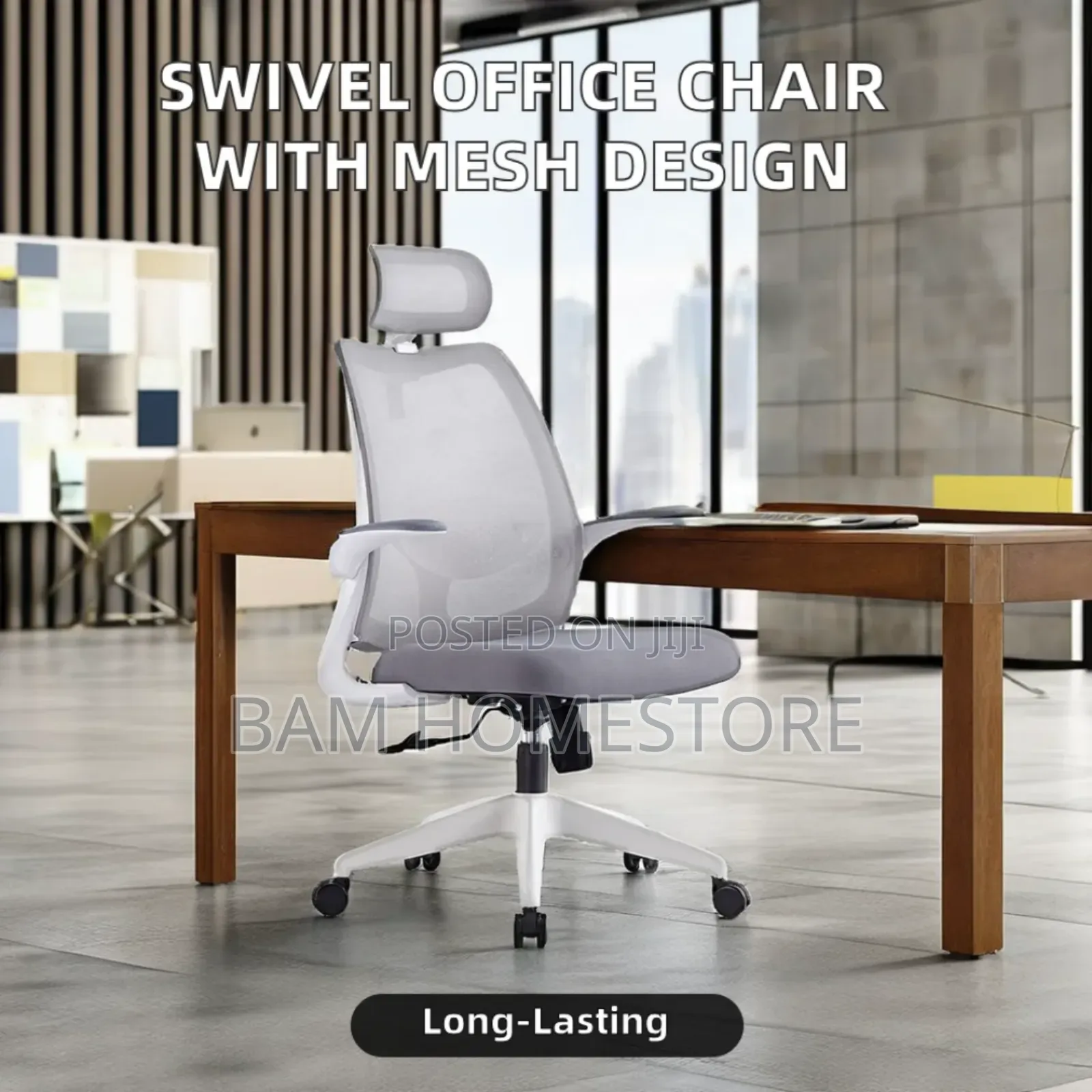 Ergonomic Mesh Office Chair With Headrest