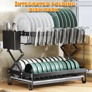 Integrated Folding Dish Rack