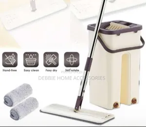 Flat Mop With Bucket+1 Extra Towel
