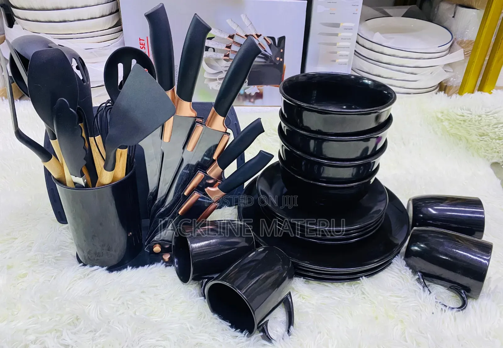 Combo Black Dinnerset Na Silcon Set
