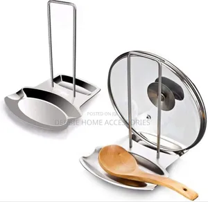 Stainless Steel Pot Lid and Spoon Rest.