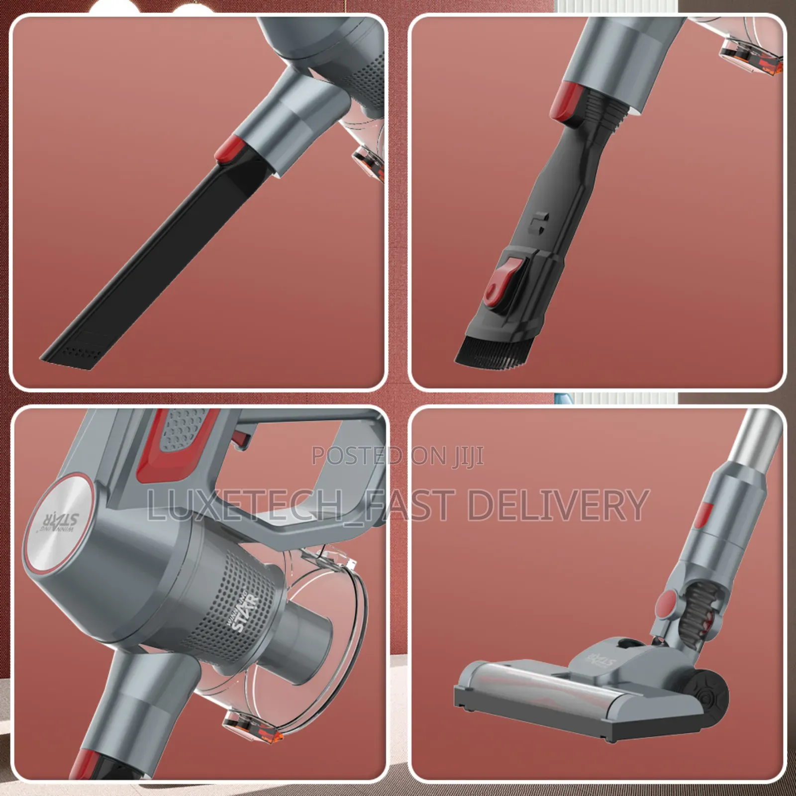 Winning Star Cordless Vacuum Cleaner– 2-in-1 Rechargeable Stick Vacuum