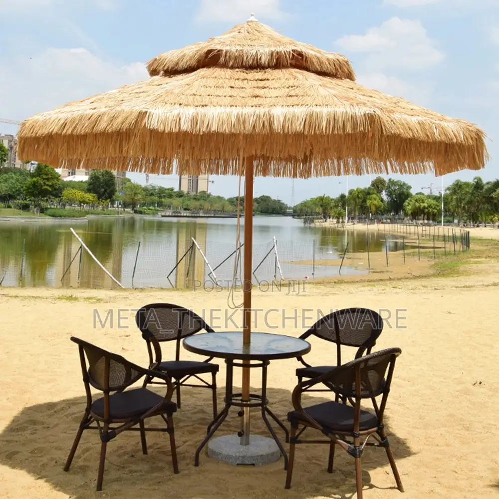 Thatch Roof Waterproof Straw Beach Umbrella 3m