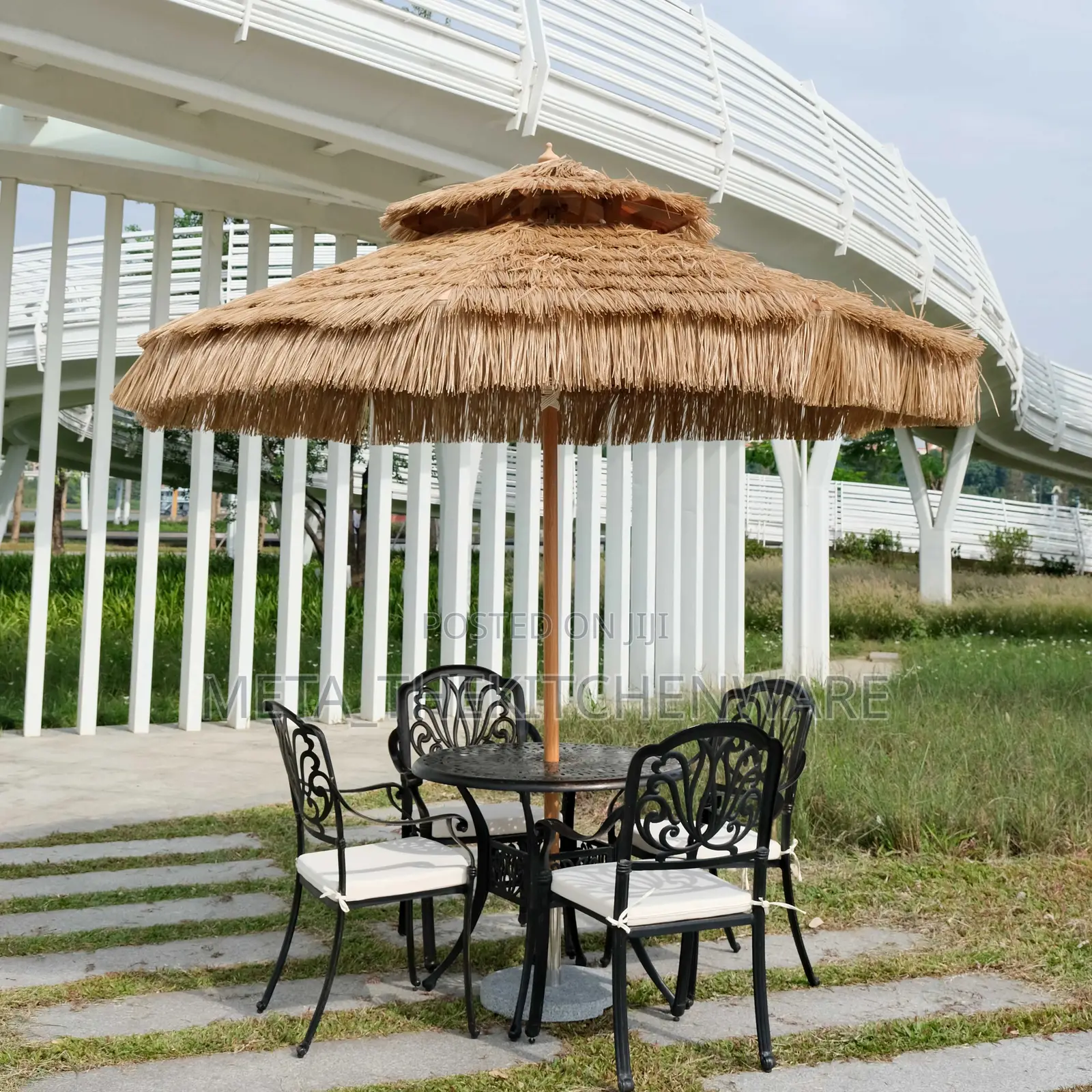 Thatch Roof Waterproof Straw Beach Umbrella 3m