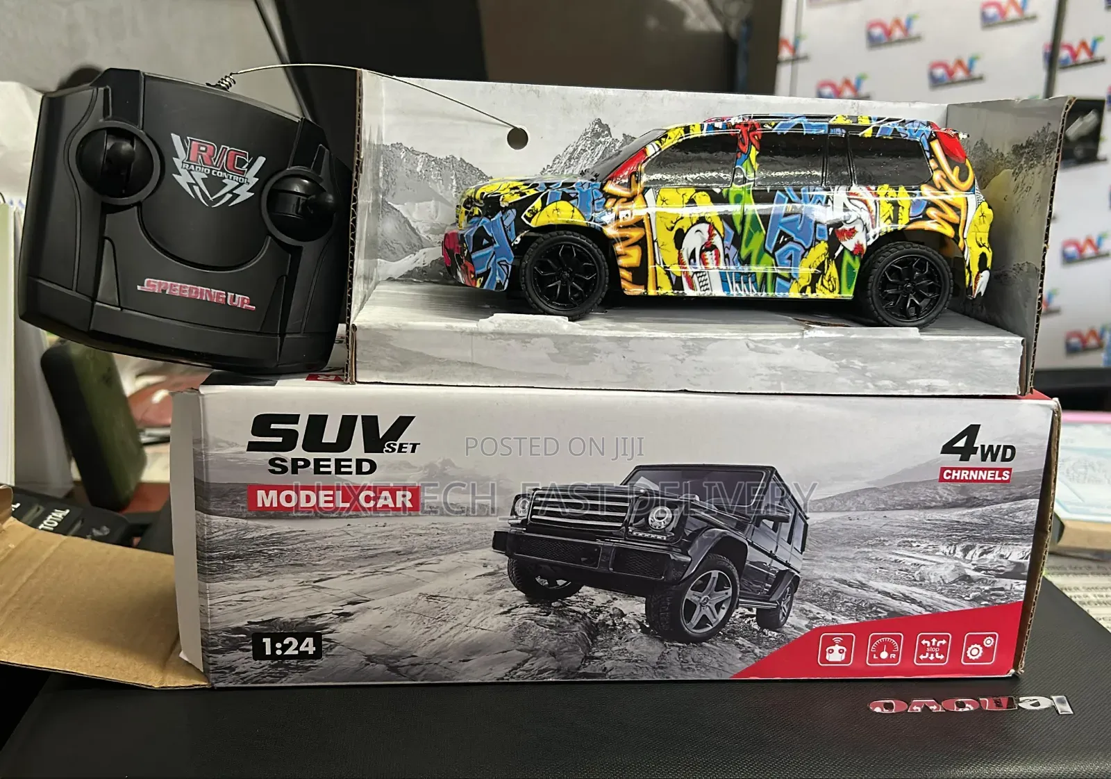 Remote Control Car Toys With a Colorful, Graffiti-Style Design