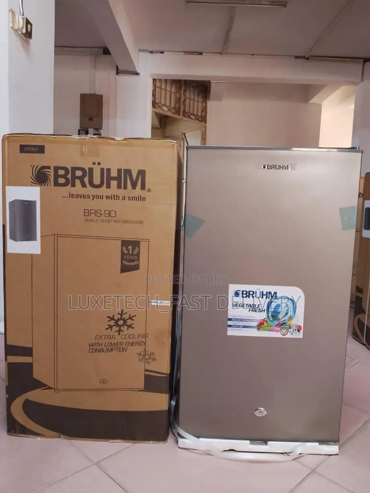 Bruhm Single Door Mini Fridge 90 Litres