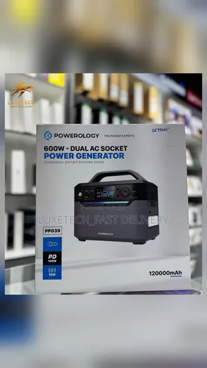 Powerology 120000mah 600w Dual Ac Socket Power Generator
