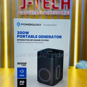Powerology 300w Portable Generator With Integrated Hi-Fi Sound System