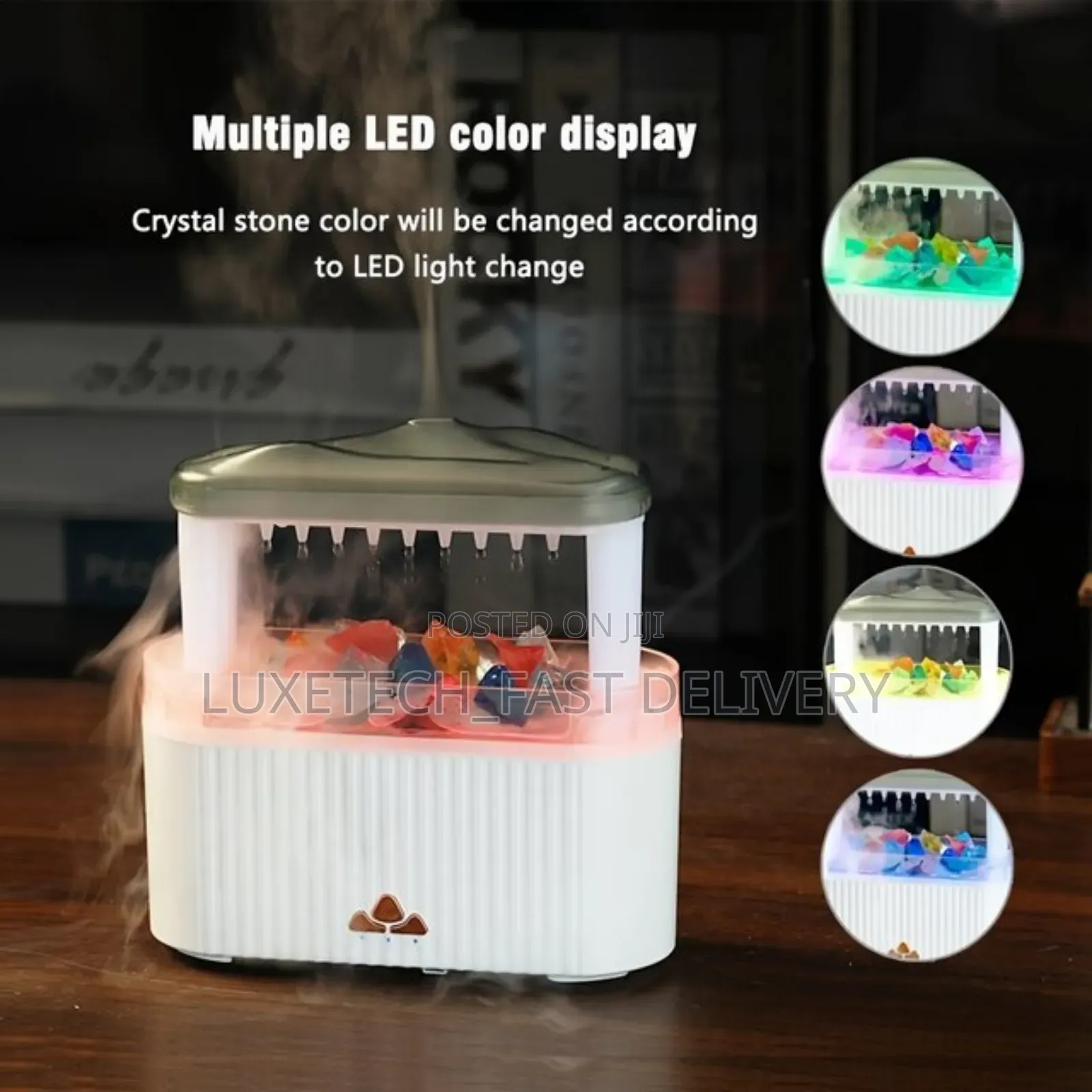 2-in-1 Led Rain Cloud Humidifier + Aromatherapy Diffuser With Remote