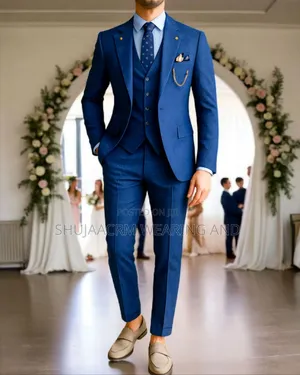 Navy Blue Dotted Suit | Casual Suits