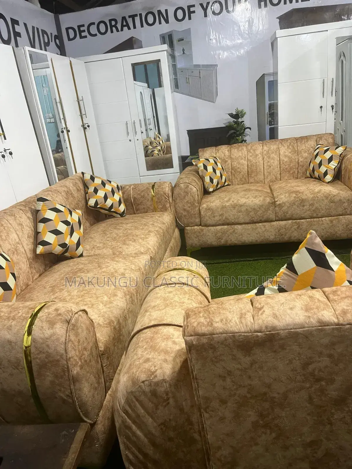 Sofa Sets Za 3:2:1 Fiber Na Spring Safi