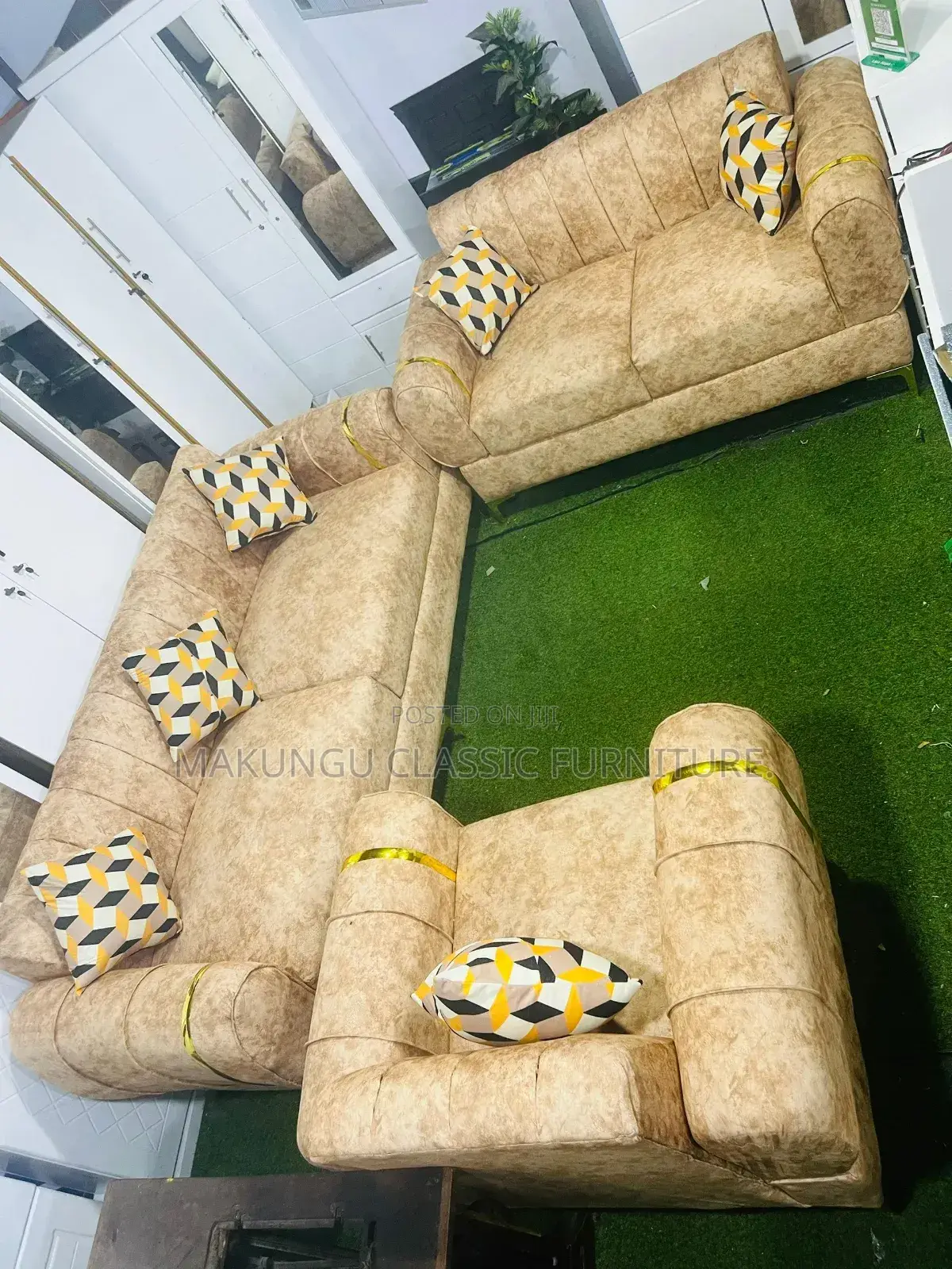 Sofa Sets Za 3:2:1 Fiber Na Spring Safi