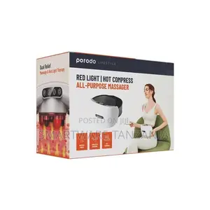 Porodo Lifestyle Red Light And Hot Compress Massager, White