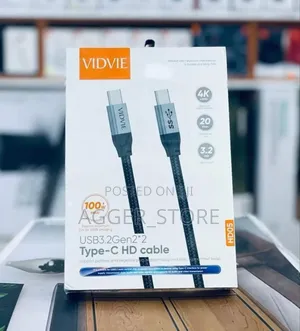 Vidvie Typ C - Typ C Cable Flexible Grade1,Datatransfer,3gen ,100w