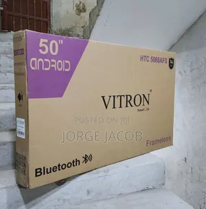 Vitron 50-Inch Frameless Uhd Android Smart Tv, Model HTC 5068afs