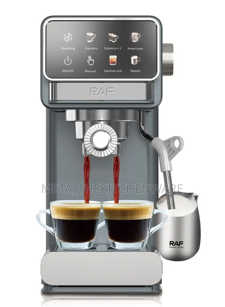 Raf Semi-Automatic Italian Coffee Machine 1300w 20 Bar Espresso Maker