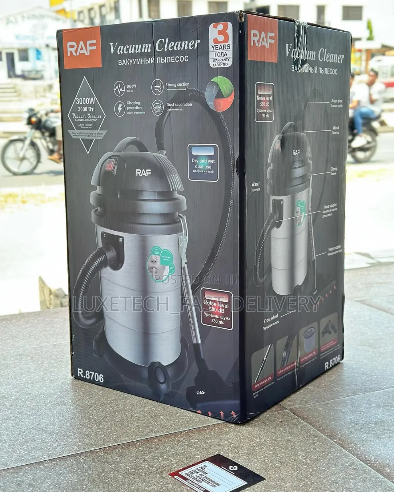 Raf R.8706 Vacuum Cleaner 30 Litres (Dry and Wet)