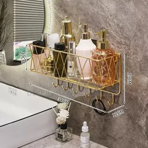 No-Drill Bathroom Shelf