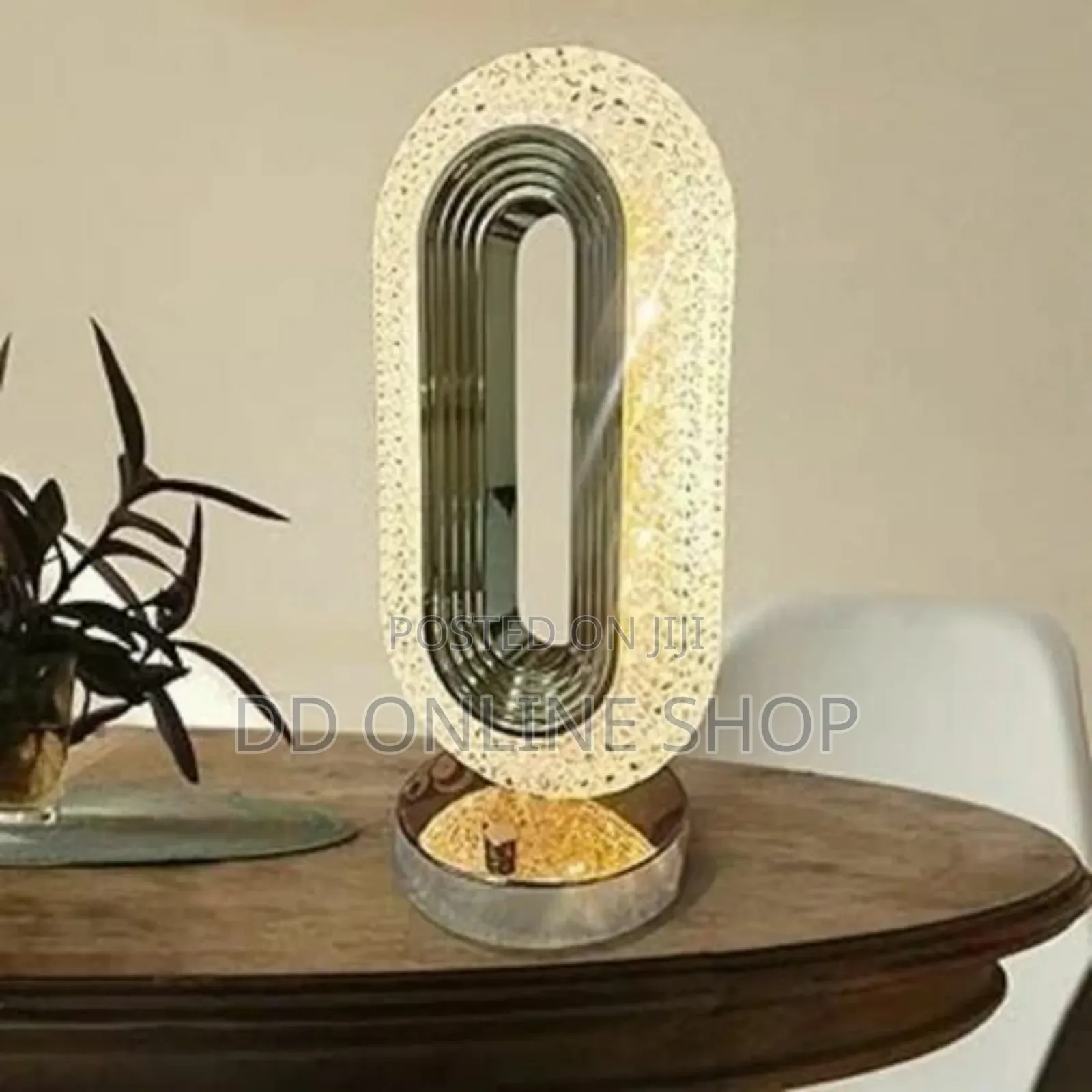 3 Colors Led Crystal Table Lamp, Dimmable Bedside Night Light.