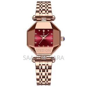 Poedagar Ladies Classic Watch Rose Gold and Red