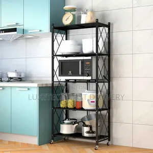Foldable Metal Rack With 5 Layers