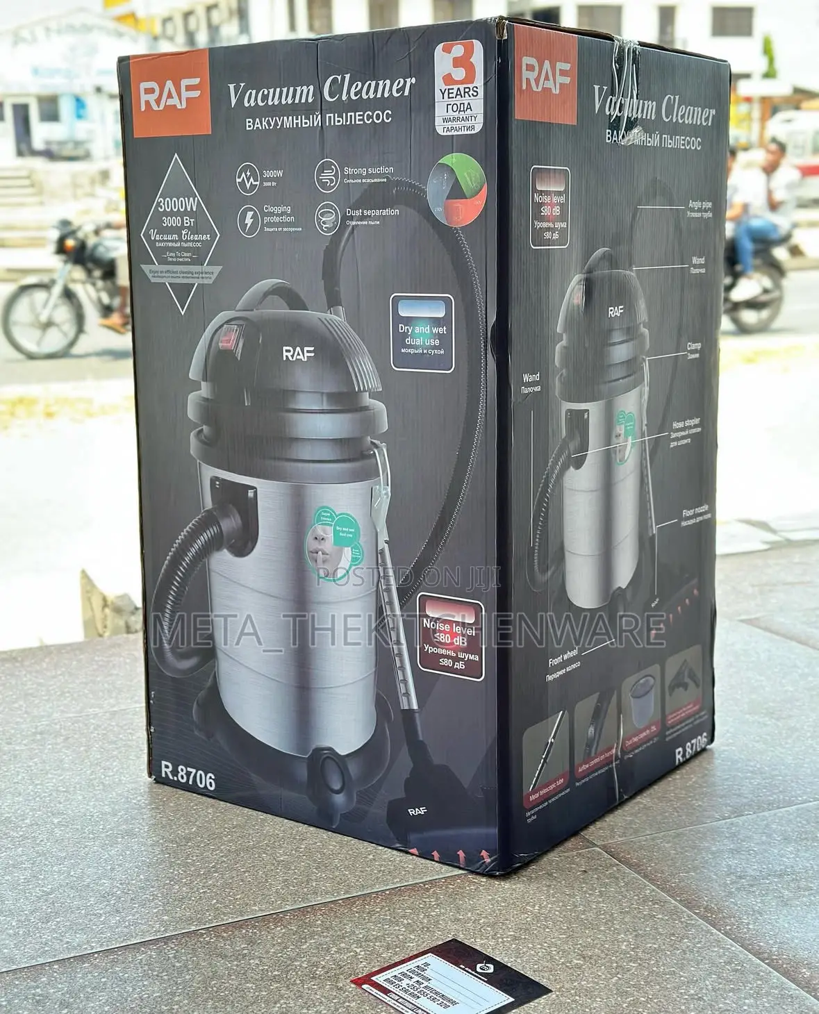 Raf Vacuum Cleaner Wet and Dry 30l 3000w