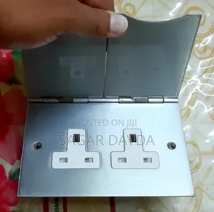 Floor Double Socket Unswitched With Hinged Cover