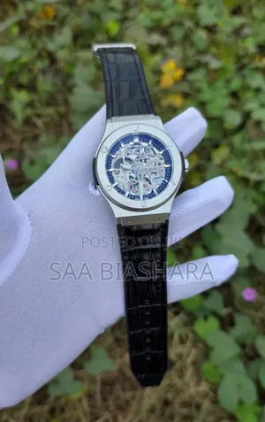 Hublot Automatic Watch Leather Ya Kun'gaa Black