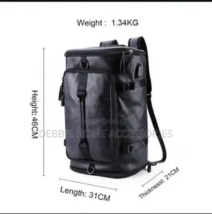 Large-Capacity Black Backpack