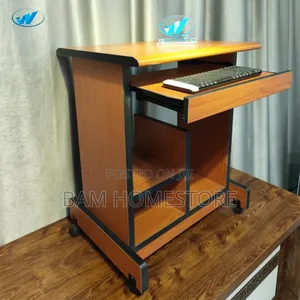 Compact Computer Desk With Keyboard Tray