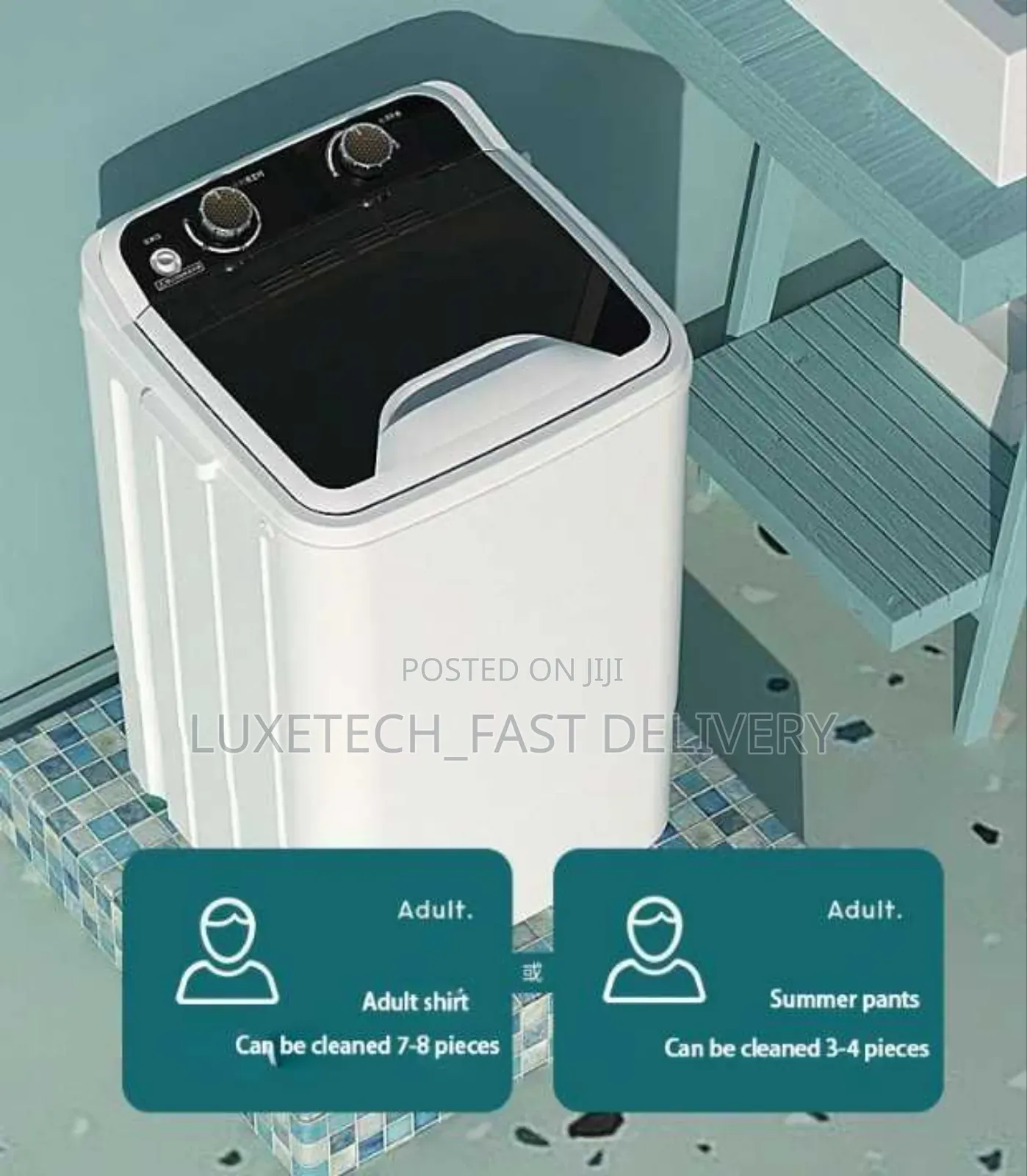 Portable Mini Washing Machine 6kg (Wash and Spin)