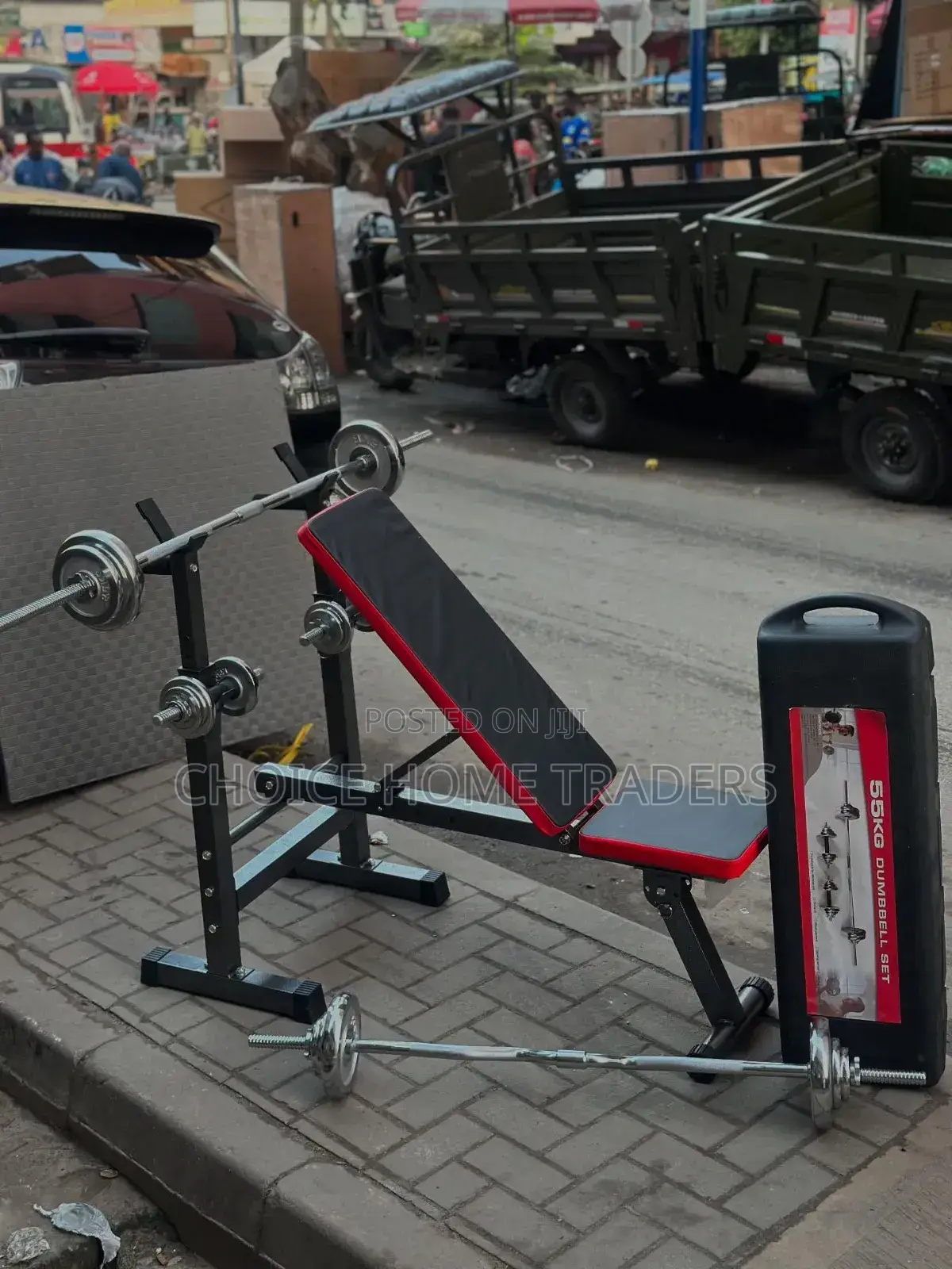 Bench+Set Dumbell Kg50