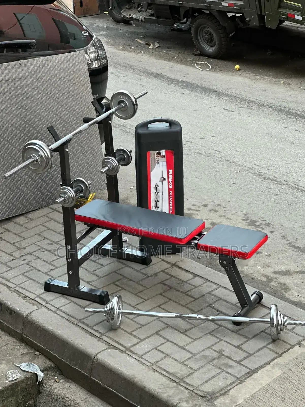 Bench+Set Dumbell Kg50