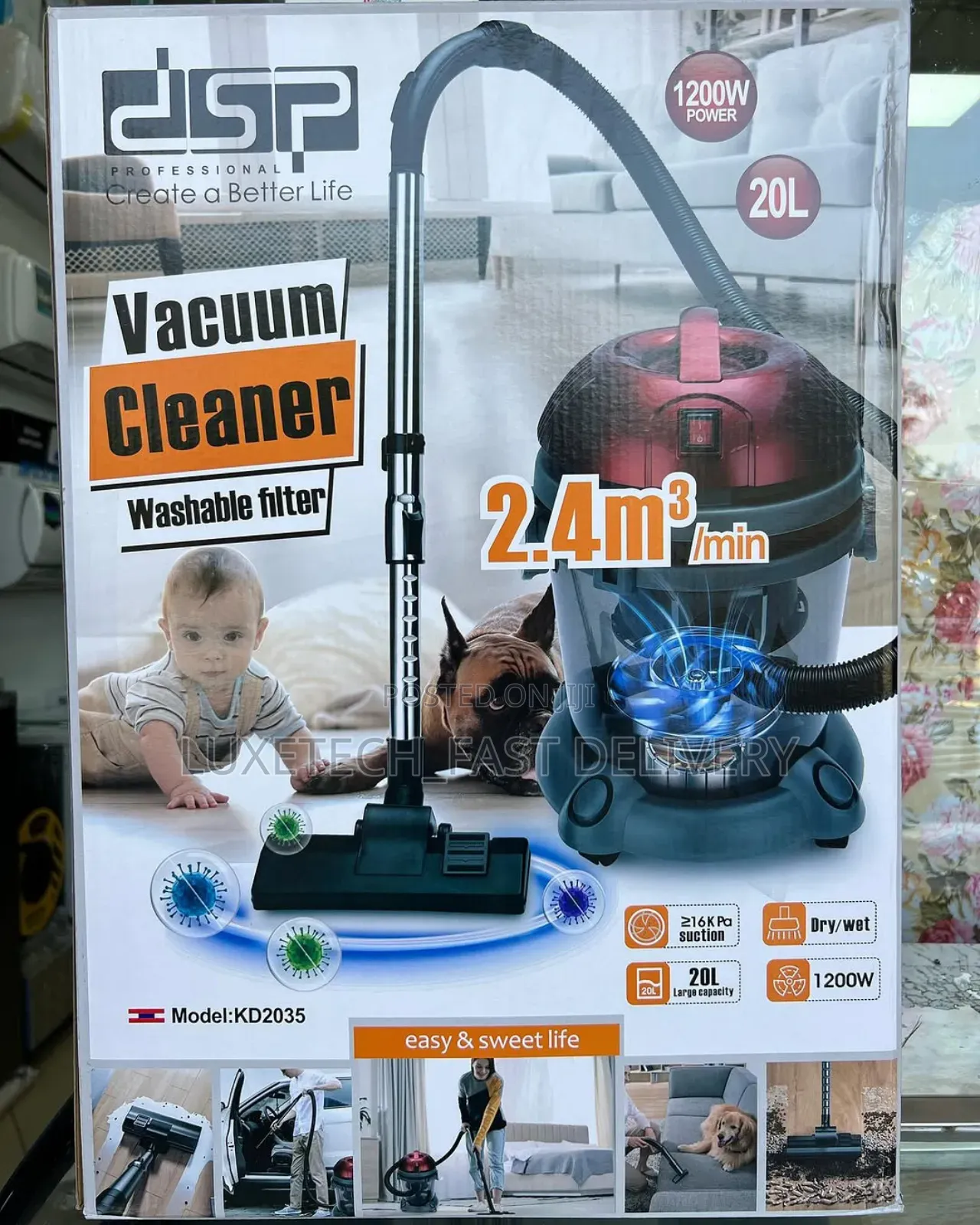 DSP Kd2035 Wet and Dry Vacuum Cleaner 20l