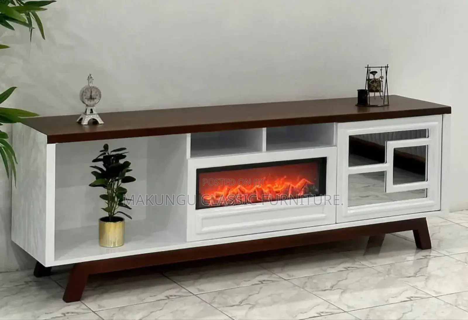 Tv Showcase Ni Latest Design Ina Sehemu Ya Fire Place
