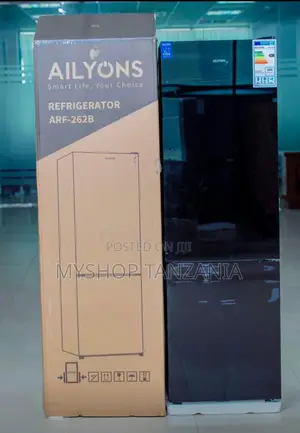 Ailyons Refrigerator Combi With Black Glass Non Frost 263l New