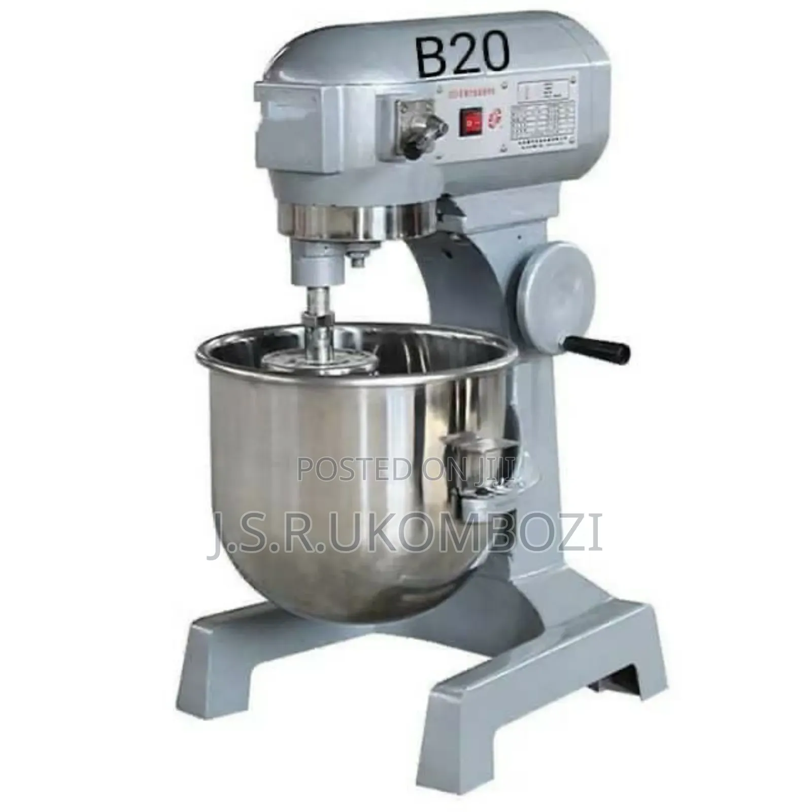 Commercial B20 Heavy Duty Planetary Mixer 750w 20l 8kg.