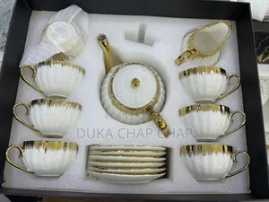 Tea Set White and Gold