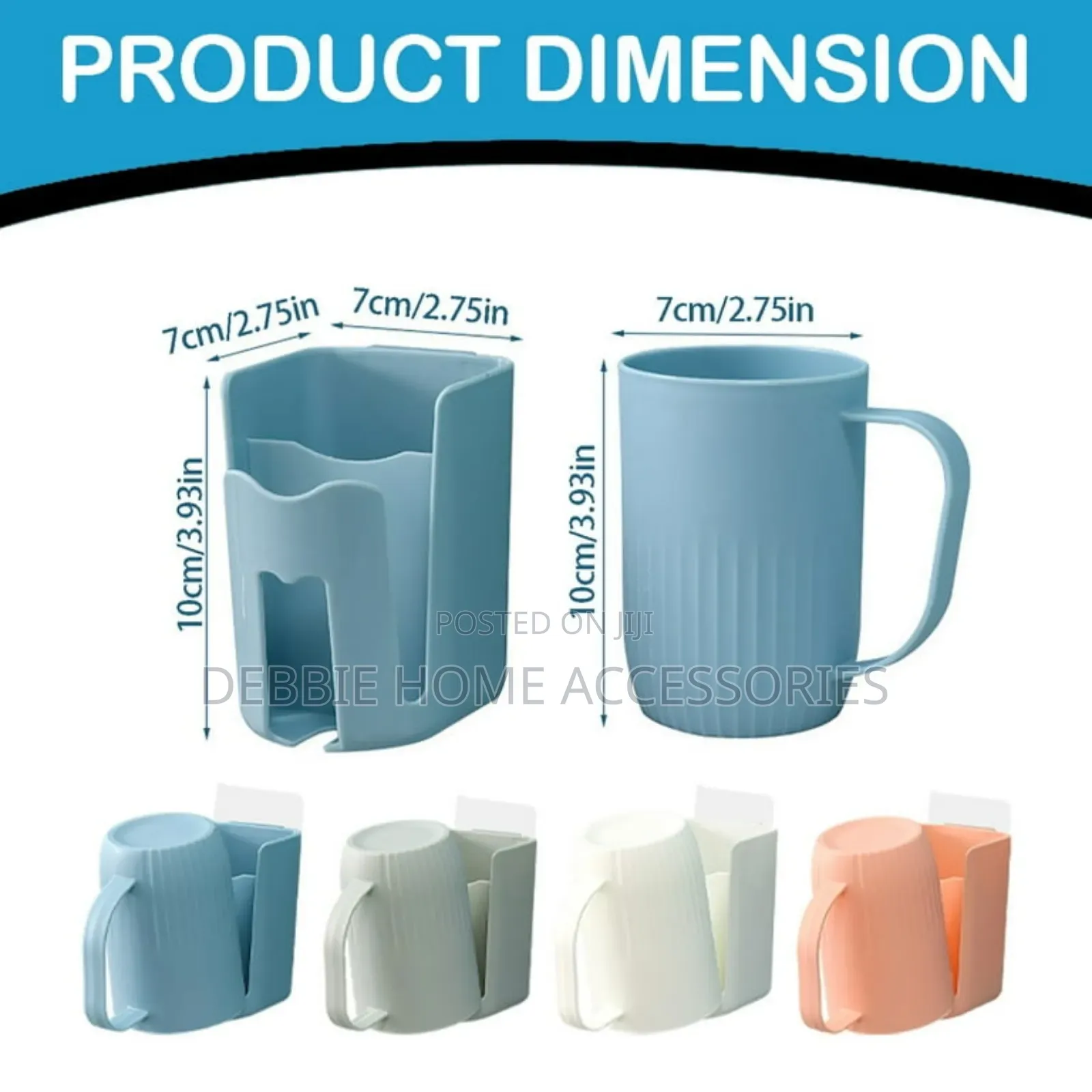 Wall-Mounted Toothbrush Holder With an Integrated Cup -5pcs(1set)