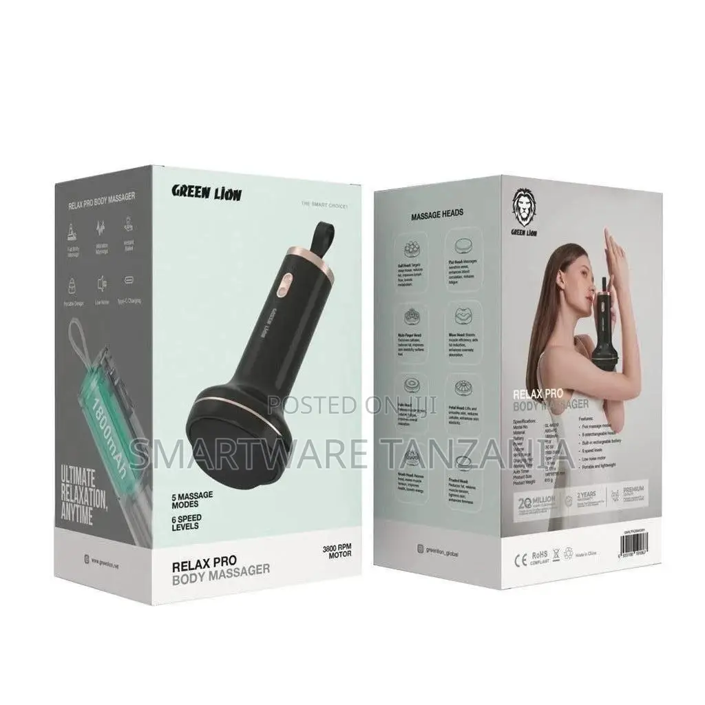 Green Lion Relax Pro Body Massager - Black