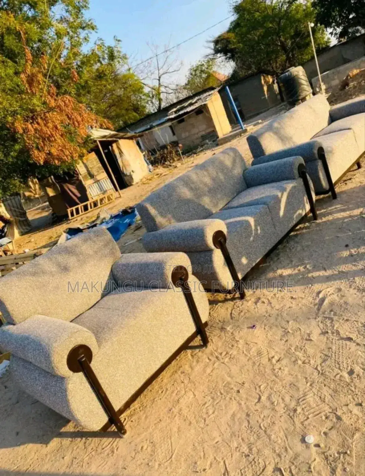 Sofa Sets Za 2:2:1 Kitambaa Ni Sufi