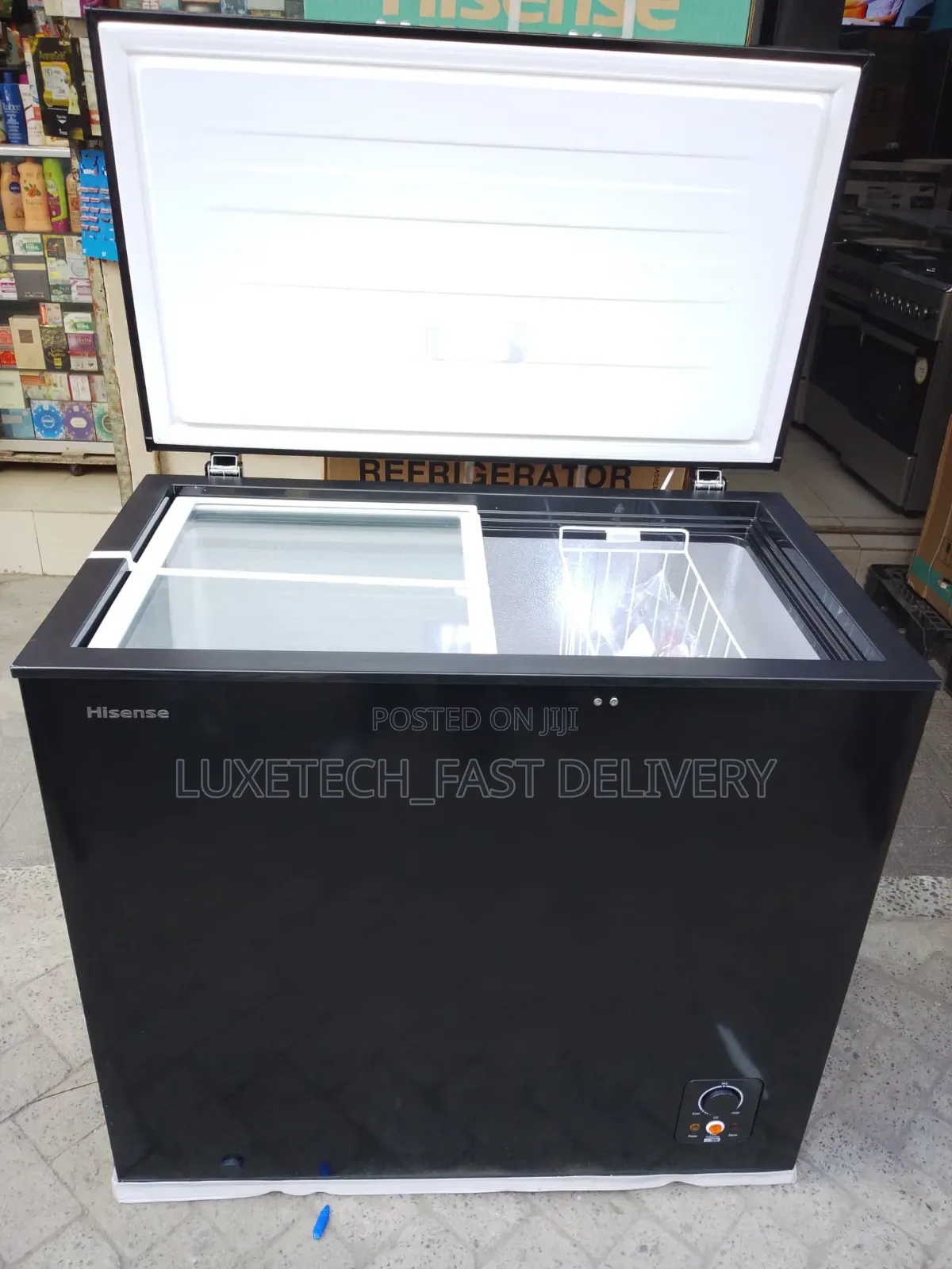 Hisense Freezer 250 Liters Fast Cooling and Freezing (Black)