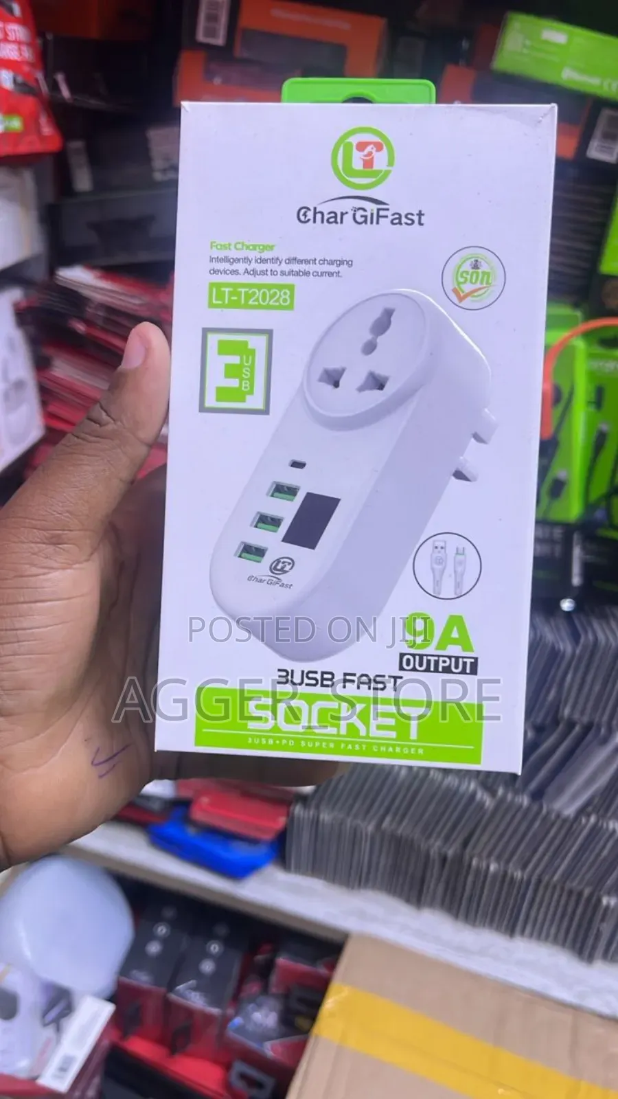 3 Usb Fast Charging and Socket 2 in 1