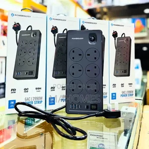 Powerology 6ac | 2990w Power Strip   Multipurpose Extension
