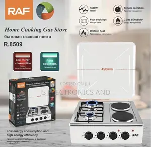 Raf Home Cooking Two Gas Stove and Two Electric Low Energy Use Balance